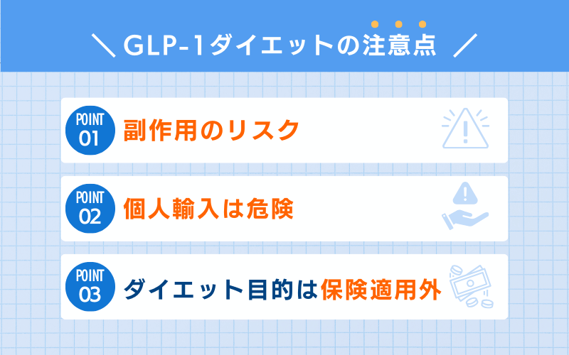 GLP-1ダイエットの注意点