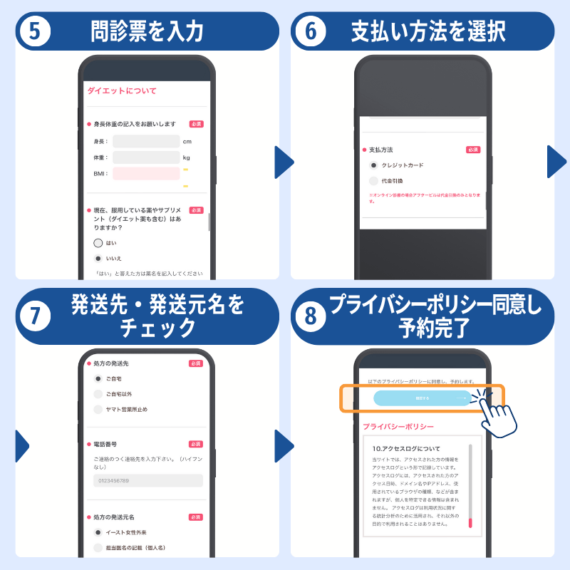 オンライン診療　流れ
